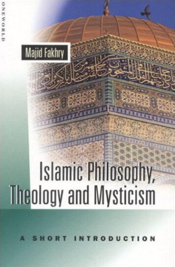 Islamic Philosophy,Theology And Mysticism