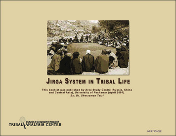 Jirga SyStem In Tribal Life - Tribal Analysis Center