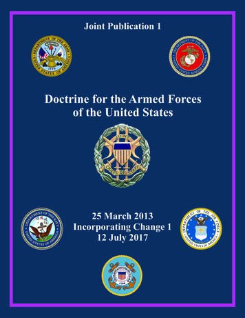 JP 1, Doctrine For The Armed Forces Of The United States