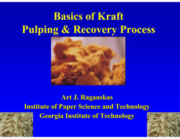 Kraft Pulping And Recovery Process Basics - UT Knoxville
