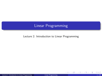 Linear Programming - University Of Washington