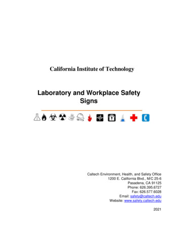 Laboratory And Workplace Safety Signs