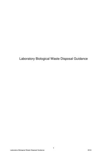 Laboratory Biological Waste Disposal Guidance - SGUL