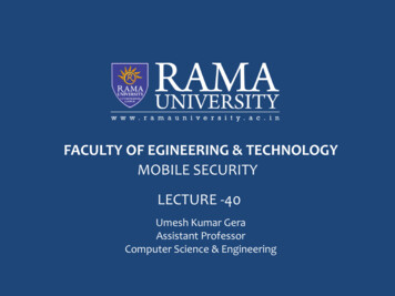 FACULTY OF EGINEERING & TECHNOLOGY - Rama University