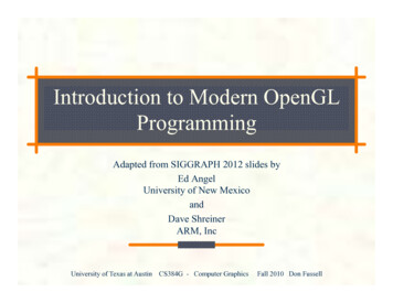 Introduction To Modern OpenGL Programming