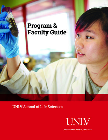 Program & Faculty Guide - University Of Nevada, Las Vegas