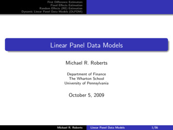 Linear Panel Data Models - Finance Department