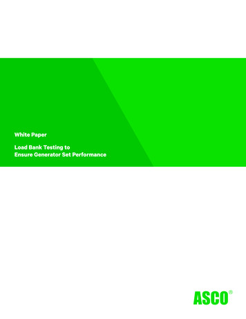 White Paper Load Bank Testing To Ensure Generator Set Performance