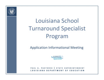 Louisiana School Turnaround Specialist Program