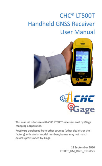 CHC LT500T Handheld GNSS Receiver User Manual