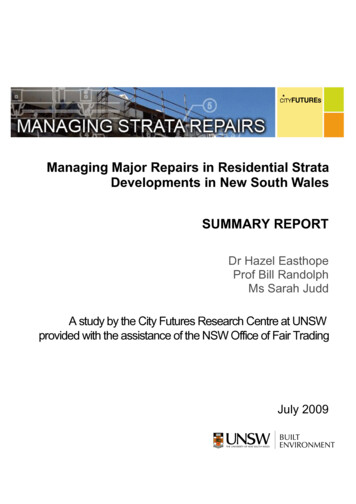 Managing Major Repairs In Residential Strata Developments In New South .