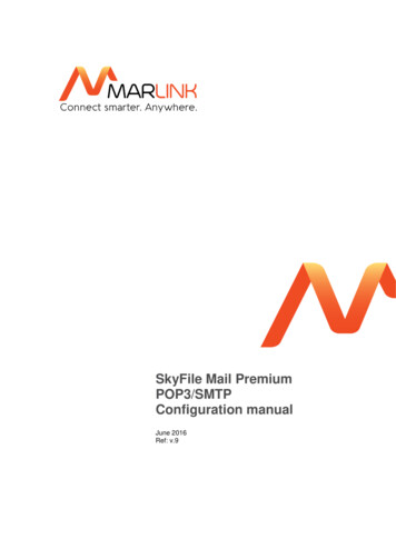 SkyFile Mail Premium POP3/SMTP Configuration Manual - Marlink