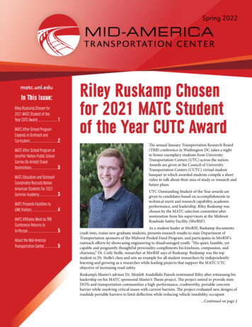 Riley Ruskamp Chosen For 2021 MATC Student Year CUTC Award MATC After .