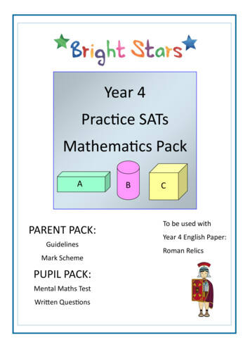 Year 4 Practice SATs Mathematics Pack - Bright Stars