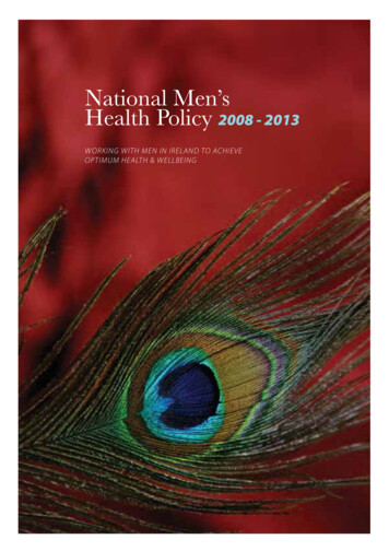National Men's Health Policy 2008 - 2013 - MHFI
