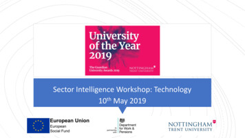 Sector Intelligence Workshop: Technology Th May 2019