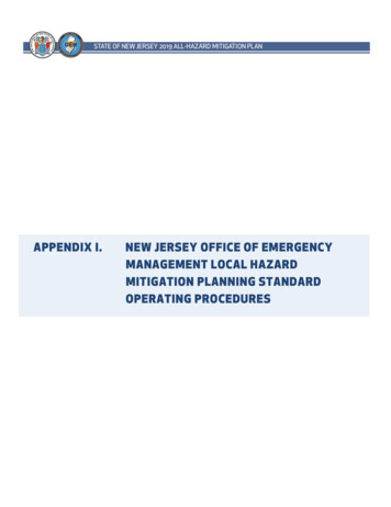 Appendix I. New Jersey Office Of Emergency Management Local Hazard .