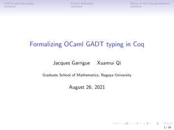 Formalizing OCaml GADT Typing In Coq