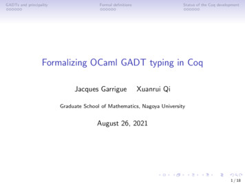 Formalizing OCaml GADT Typing In Coq - Xuanrui Qi