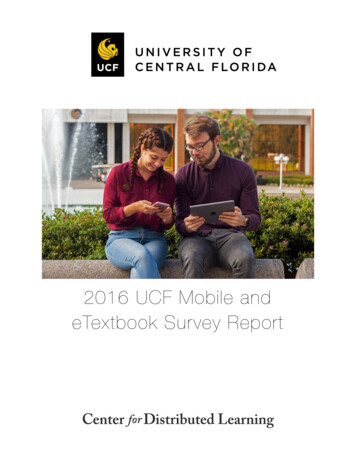 2016 UCF Mobile And ETextbook Survey Report