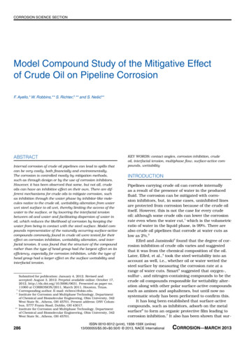 Model Compound Study Of The Mitigative Effect - Ohio University