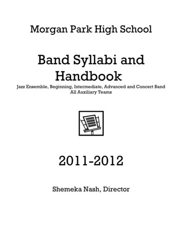 Band Syllabi And Handbook - Morganparkcps.enschool 