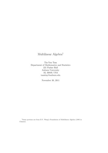 Multilinear Algebra - Auburn University