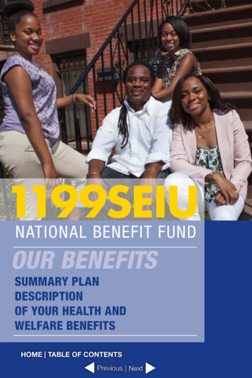 1199SEIU National Benefit Fund Summary Plan Description (SPD)