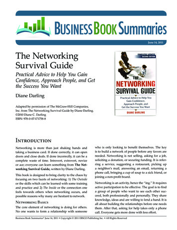June 14, 2011 The Networking Survival Guide