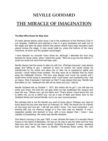 Neville Goddard - Miracle Of Imagination - Weebly