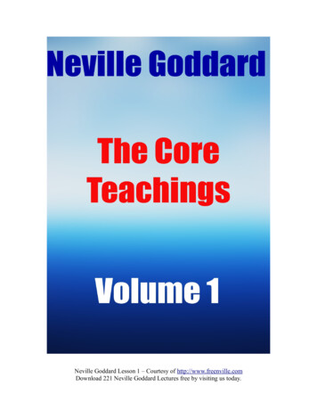 Neville Goddard Lesson 1 - Courtesy Of Freenville .