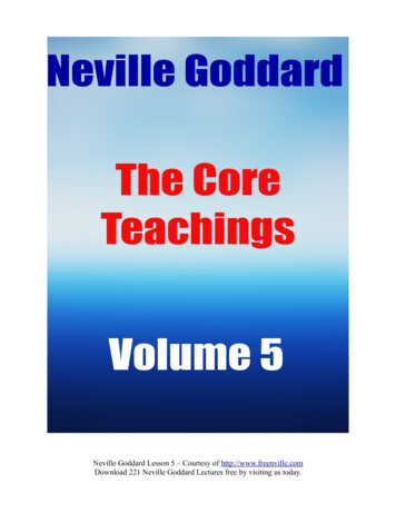 Neville Goddard Lesson 5 - Courtesy Of Freenville .