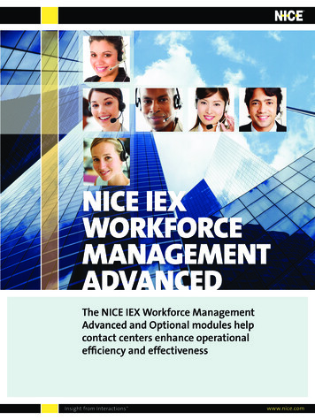 NICE IEX WORKFORCE MANAGEMENT ADVANCED - FutureSoftIndia