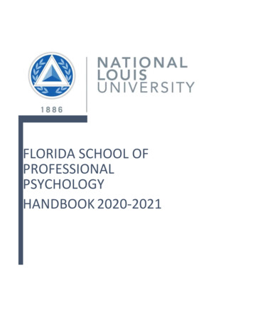 Florida School Of Professional Psychology Handbook 2020-2021