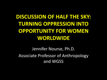 Discussion Of Half The Sky: Turning Oppression Into Opportunity For .