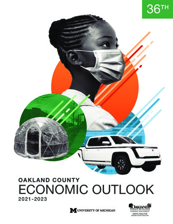 OAKLAND COUNTY ECONOMIC OUTLOOK - Oakland County, Michigan All Ways .