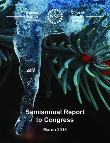 Semiannual Report To Congress - NSF
