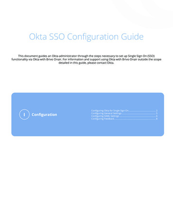 Okta SSO Configuration Guide - Brivo