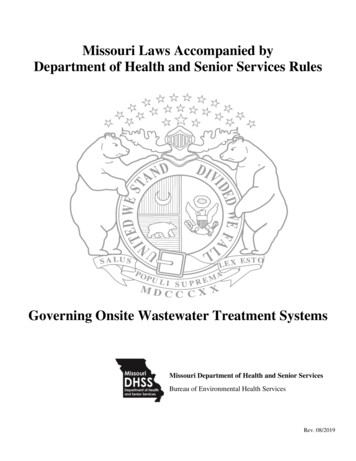 Governing Onsite Wastewater Treatment Systems - Missouri