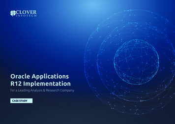 Oracle Applications R12 Implementation - Cloverinfotech 