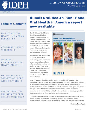 IDPH Oral Health Newsletter - Jan 2022 - Illinois