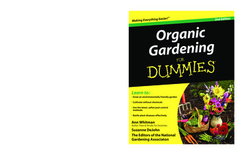 Organic Gardening For Dummies - Internet Archive