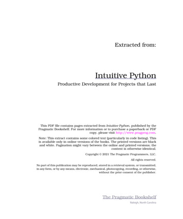 Intuitive Python - The Pragmatic Programmer