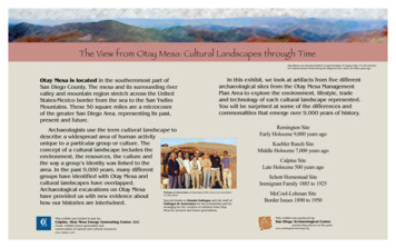 The View From Otay Mesa: Cultural Landscapes Through Time