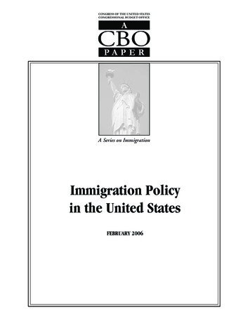 Immigration Policy In The United States