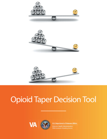 Opioid Taper Decision Tool - Veterans Affairs
