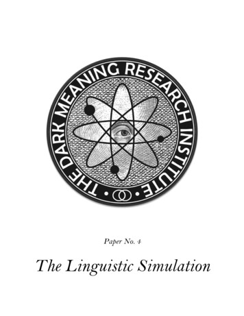 Paper No. 4 The Linguistic Simulation - Dark Meaning Research Institute