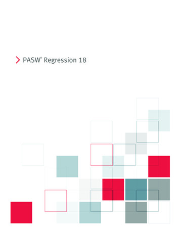 PASW Regression 18 - University Of North Texas