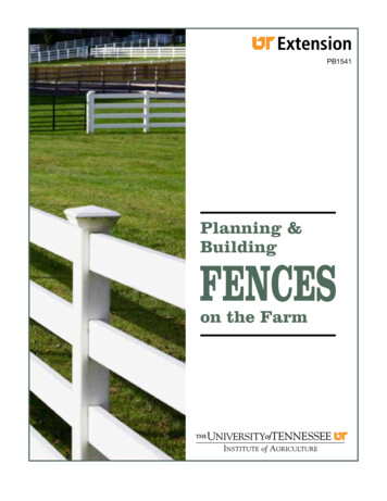 Planning And Building Fences On The Farm - University Of Tennessee