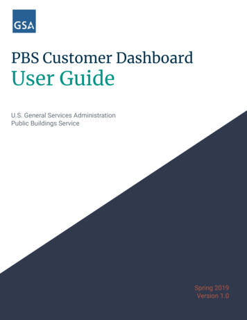 PBS Customer Dashboard User Guide - GSA
